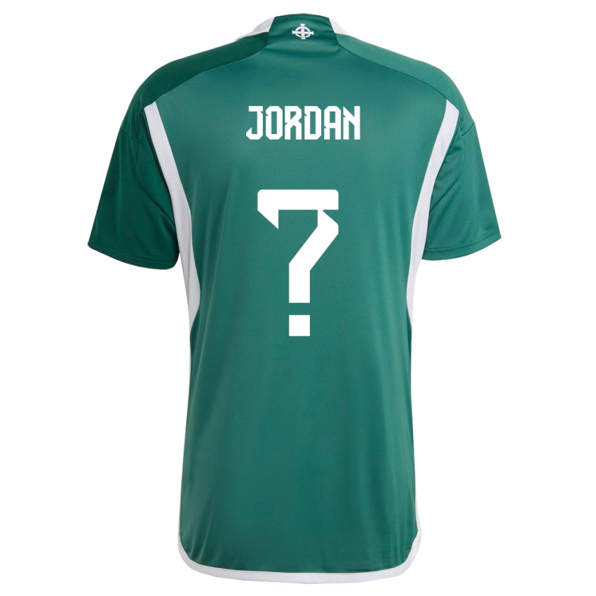 Kinder Nordirland Reece Jordan #0 Grün Heimtrikot Trikot 24-26 T-Shirt Belgien