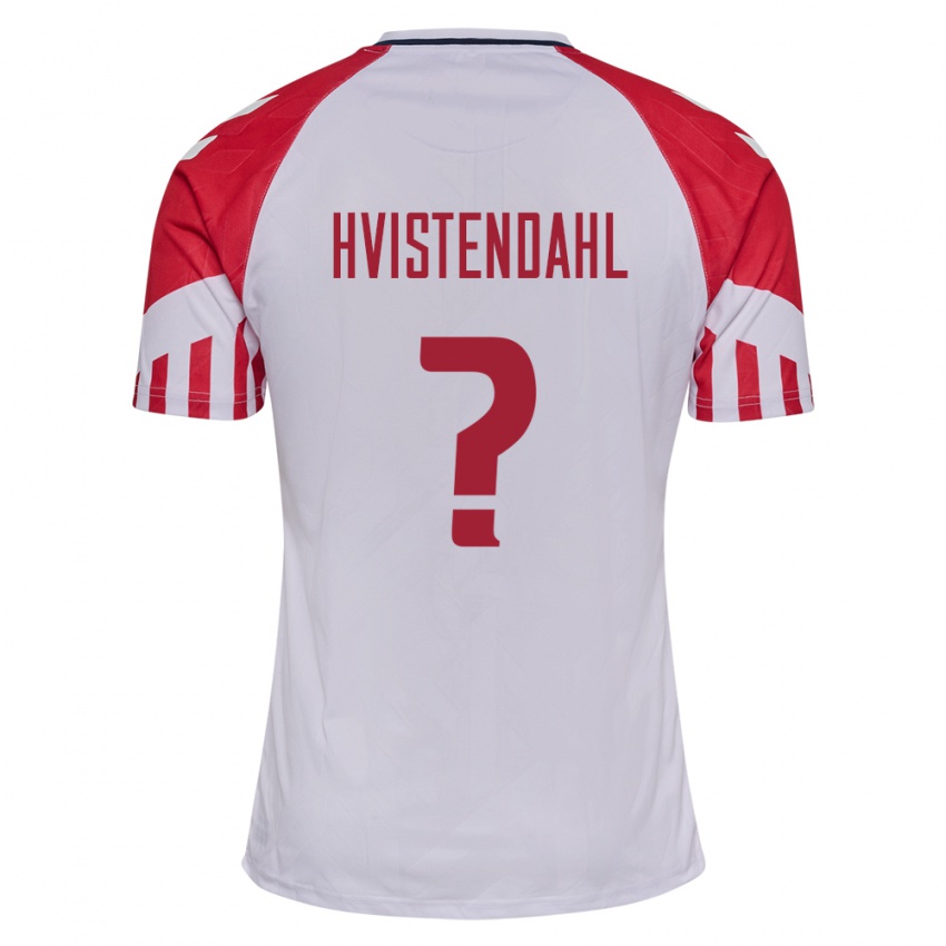 Kinder Dänische Johan Hvistendahl #0 Weiß Auswärtstrikot Trikot 24-26 T-Shirt Belgien