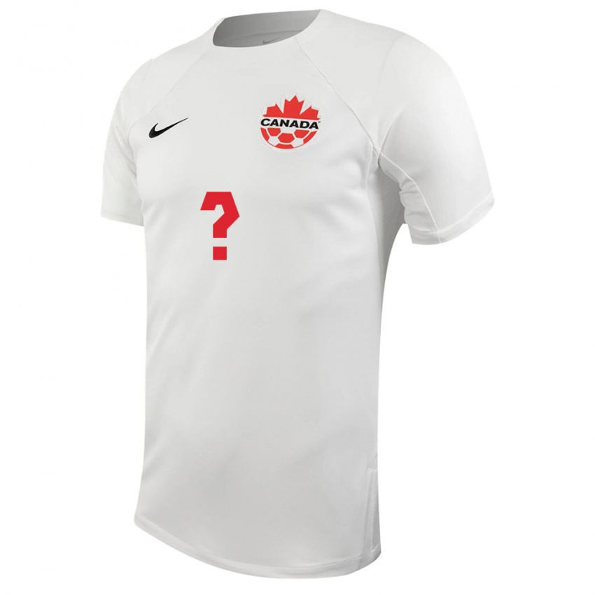 Kinder Kanadische Ihren Namen #0 Weiß Auswärtstrikot Trikot 24-26 T-Shirt Belgien