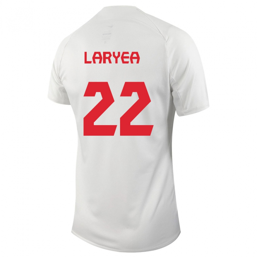 Kinder Kanadische Richie Laryea #22 Weiß Auswärtstrikot Trikot 24-26 T-Shirt Belgien
