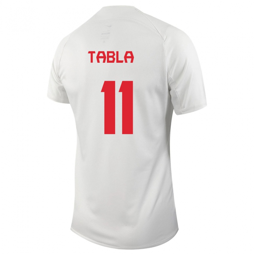 Kinder Kanadische Ballou Tabla #11 Weiß Auswärtstrikot Trikot 24-26 T-Shirt Belgien
