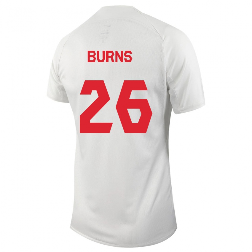 Kinder Kanadische Zoe Burns #26 Weiß Auswärtstrikot Trikot 24-26 T-Shirt Belgien