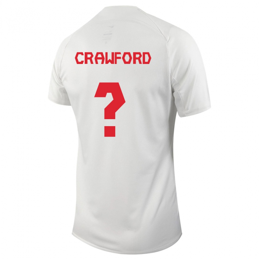 Kinder Kanadische Tyler Crawford #0 Weiß Auswärtstrikot Trikot 24-26 T-Shirt Belgien