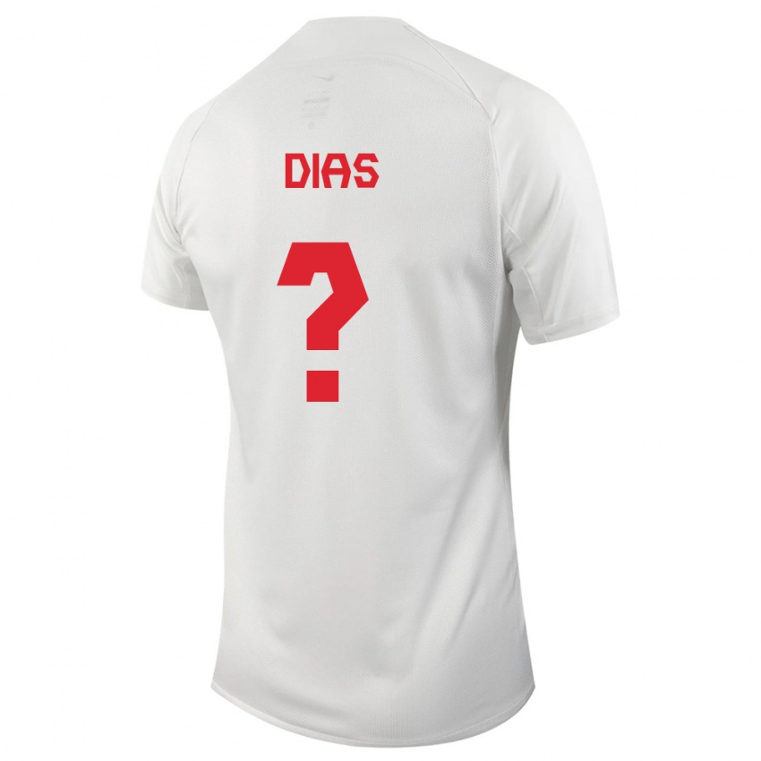 Kinder Kanadische Lucas Dias #0 Weiß Auswärtstrikot Trikot 24-26 T-Shirt Belgien