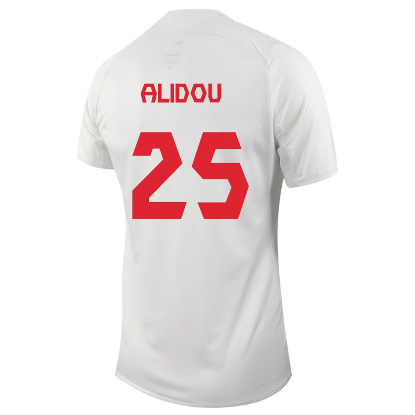 Kinder Kanadische Marie-Yasmine Alidou #25 Weiß Auswärtstrikot Trikot 24-26 T-Shirt Belgien