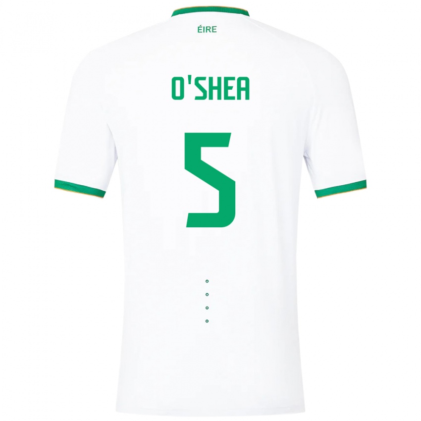 Kinder Irische Dara O'shea #5 Weiß Auswärtstrikot Trikot 24-26 T-Shirt Belgien