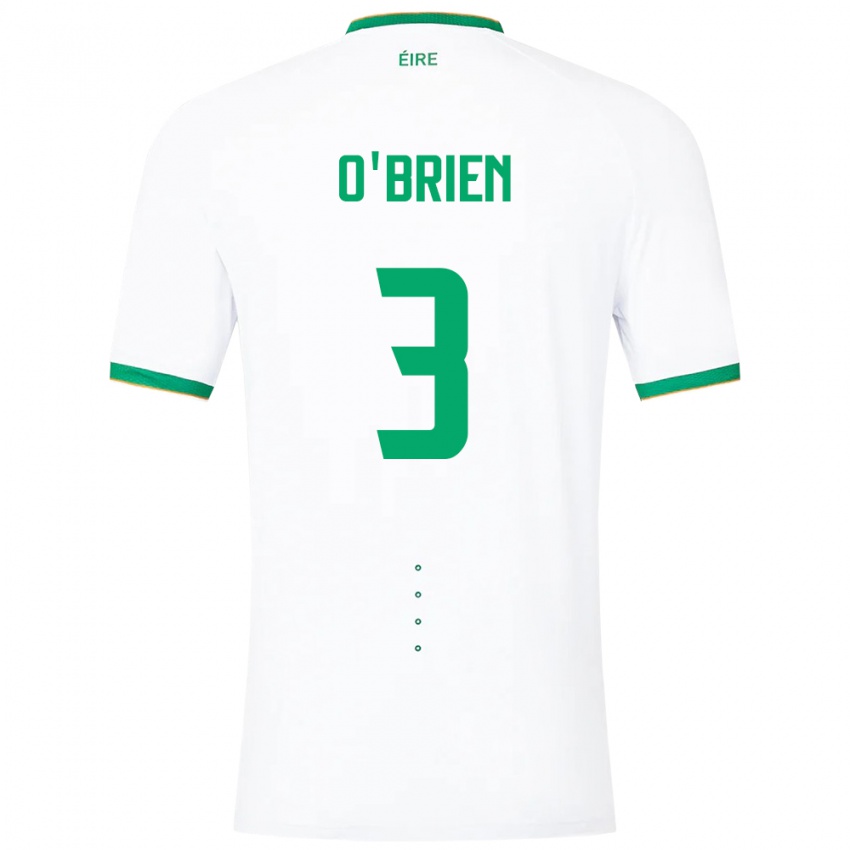 Kinder Irische Luke O'brien #3 Weiß Auswärtstrikot Trikot 24-26 T-Shirt Belgien