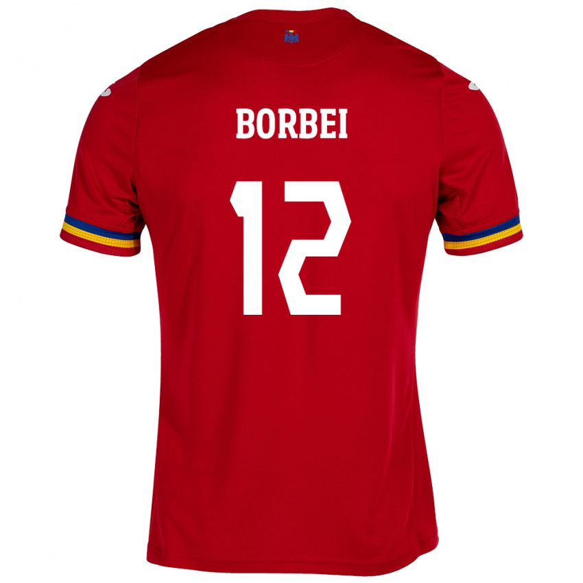 Kinderen Roemenië Alexandru Borbei #12 Rood Uitshirt Uittenue 24-26 T-Shirt België