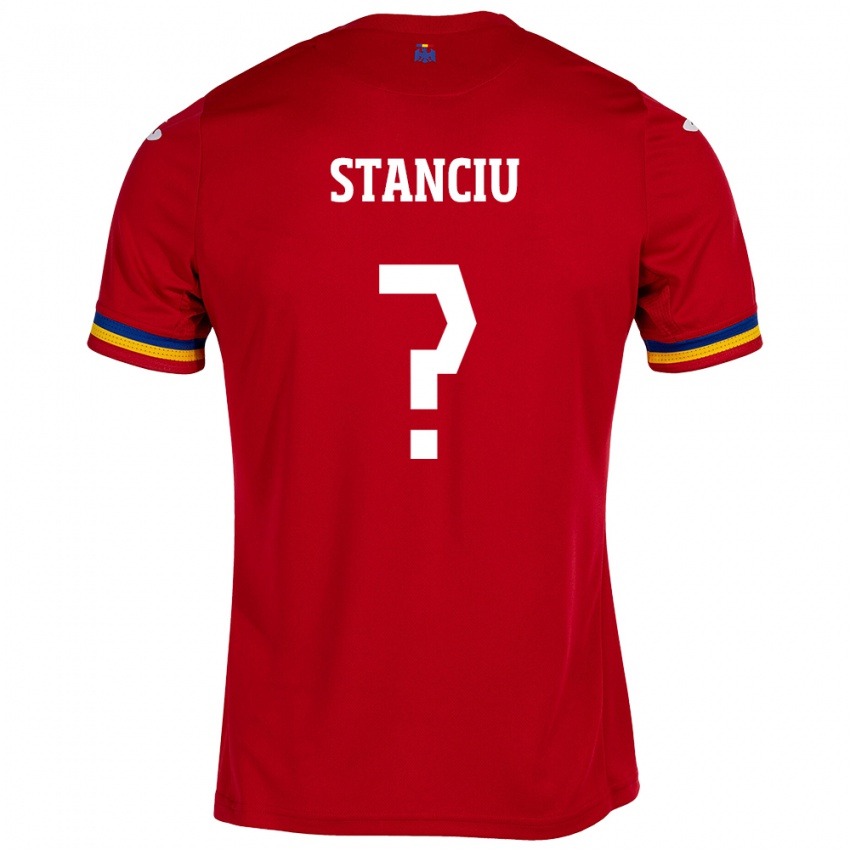 Kinderen Roemenië Raul Stanciu #0 Rood Uitshirt Uittenue 24-26 T-Shirt België