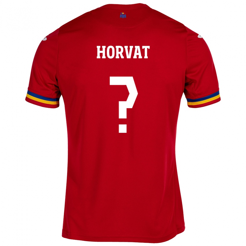 Kinderen Roemenië Eneas Horvat #0 Rood Uitshirt Uittenue 24-26 T-Shirt België