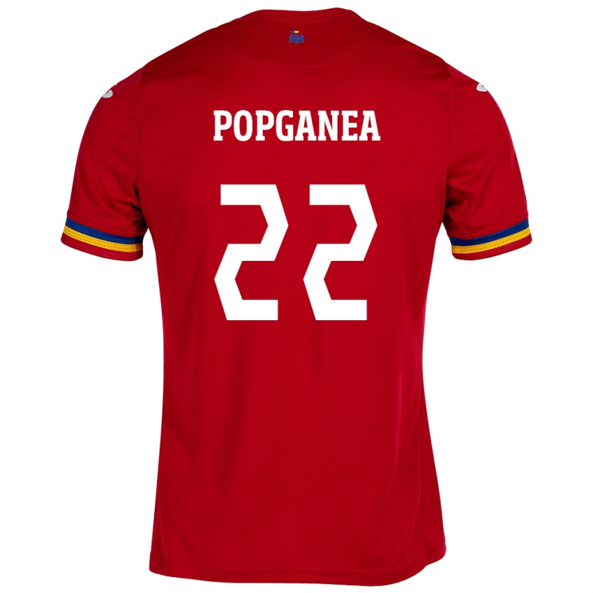 Kinderen Roemenië Mirela Pop-Ganea #22 Rood Uitshirt Uittenue 24-26 T-Shirt België