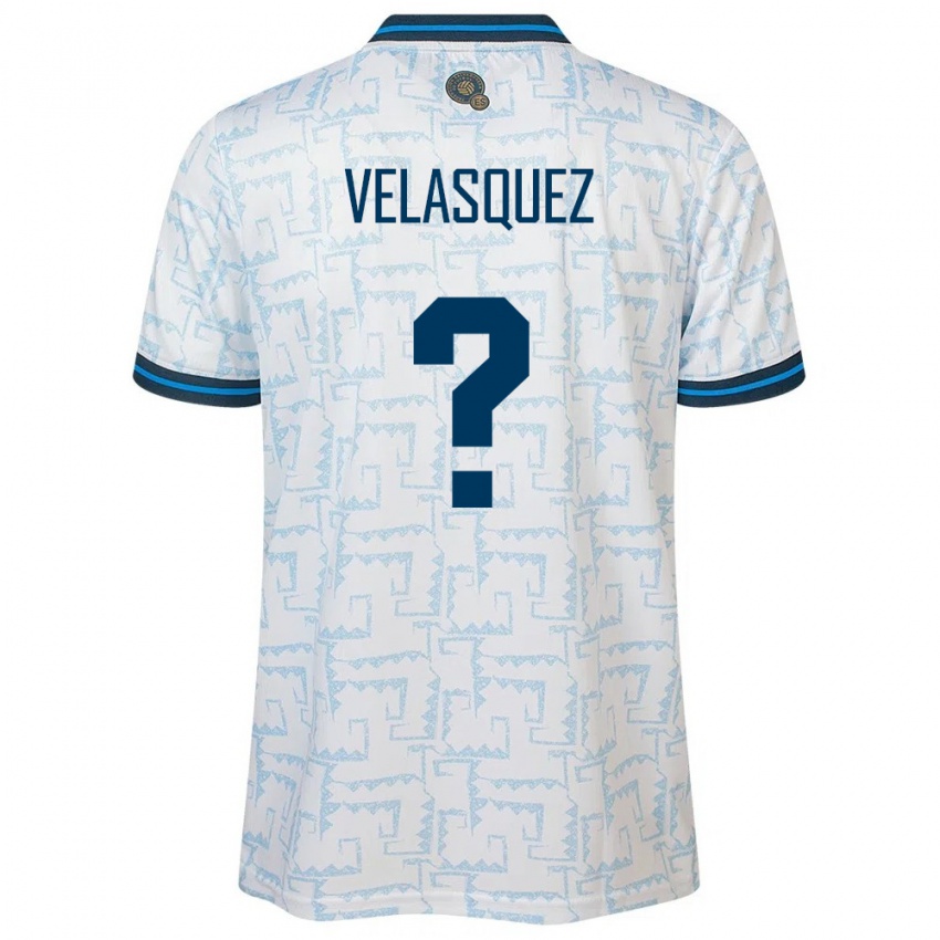 Kinder El Salvador Jorge Velasquez #0 Weiß Auswärtstrikot Trikot 24-26 T-Shirt Belgien