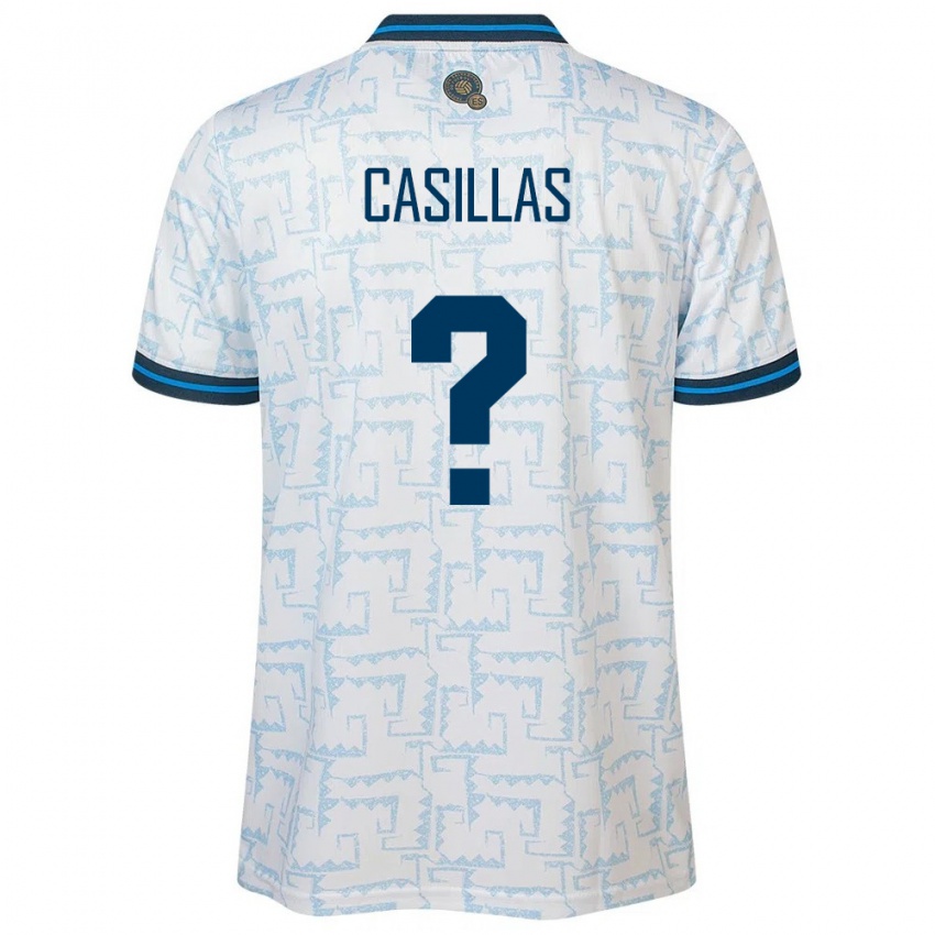 Kinder El Salvador Marcos Casillas #0 Weiß Auswärtstrikot Trikot 24-26 T-Shirt Belgien