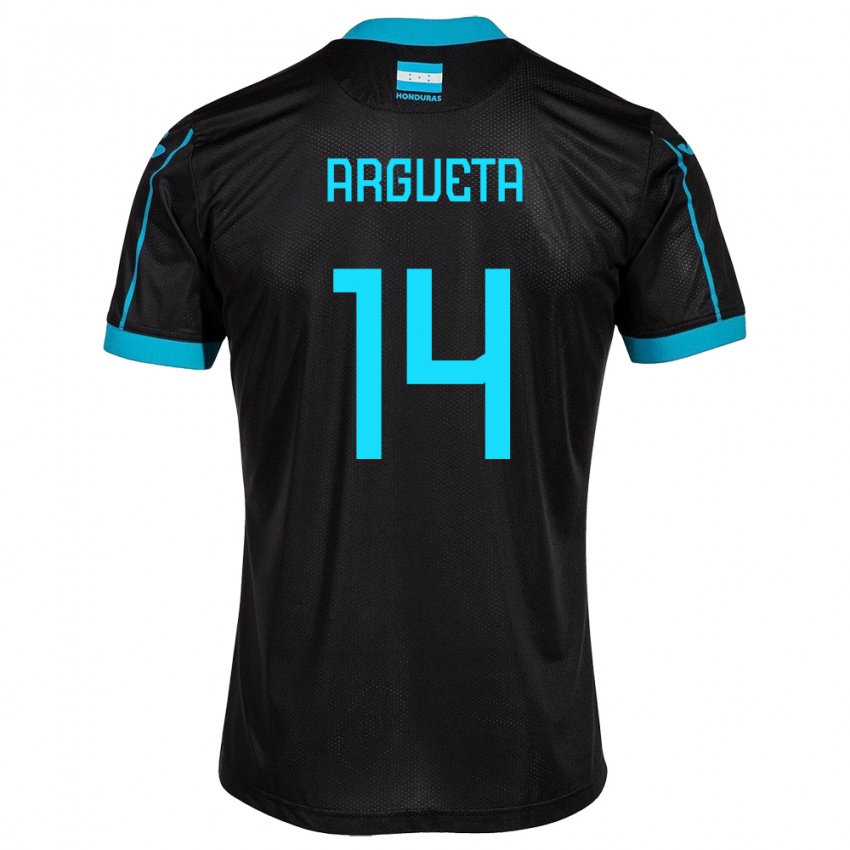 Kinderen Honduras Carlos Argueta #14 Zwart Uitshirt Uittenue 24-26 T-Shirt België