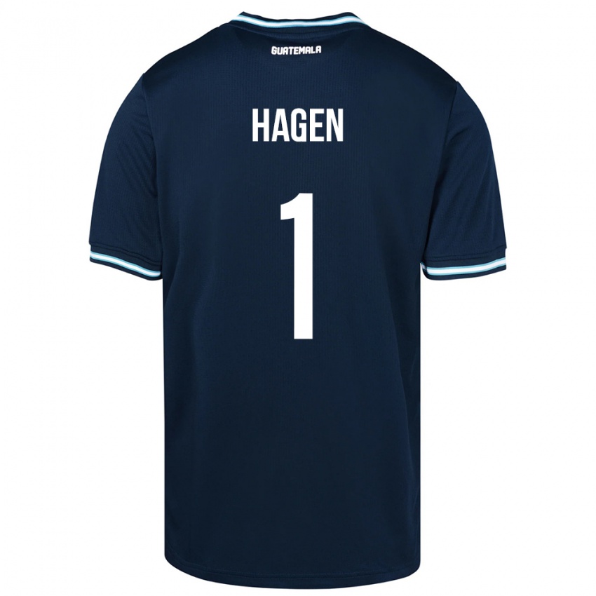 Kinder Guatemala Nicholas Hagen #1 Blau Auswärtstrikot Trikot 24-26 T-Shirt Belgien