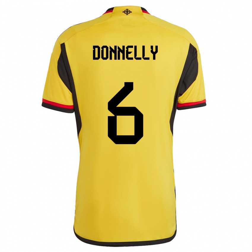 Kinder Nordirland Ryan Donnelly #6 Weiß Auswärtstrikot Trikot 24-26 T-Shirt Belgien