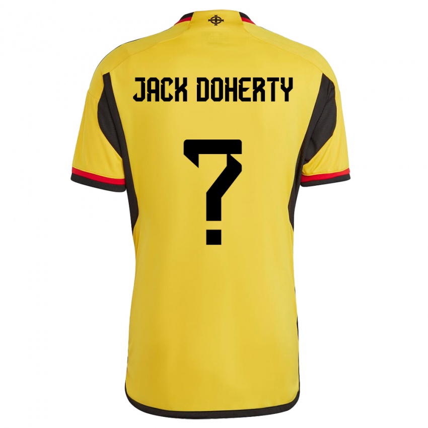 Kinder Nordirland Jack Doherty #0 Weiß Auswärtstrikot Trikot 24-26 T-Shirt Belgien