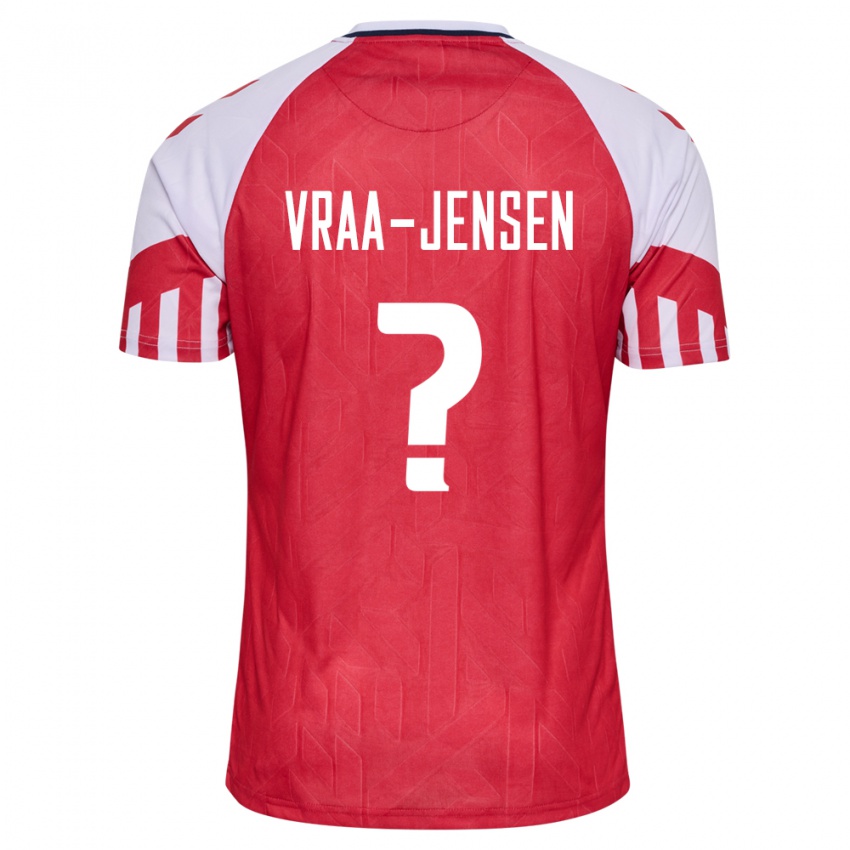 Herren Dänische Ludwig Vraa-Jensen #0 Rot Heimtrikot Trikot 24-26 T-Shirt Belgien
