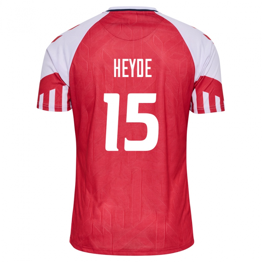 Herren Dänische Malte Heyde #15 Rot Heimtrikot Trikot 24-26 T-Shirt Belgien