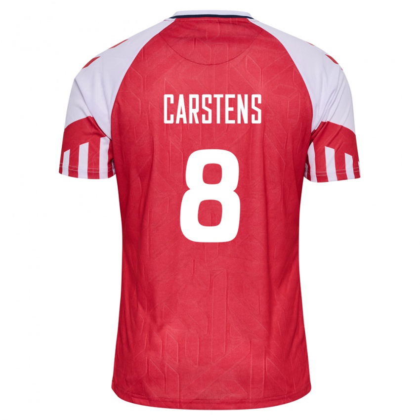 Herren Dänische Signe Carstens #8 Rot Heimtrikot Trikot 24-26 T-Shirt Belgien