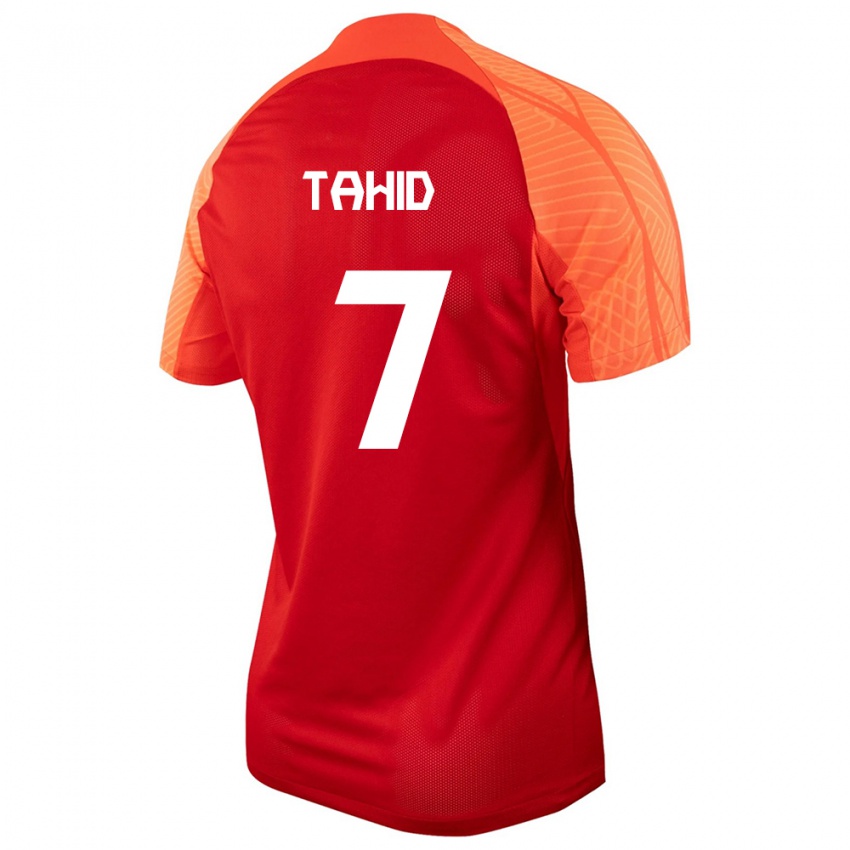 Herren Kanadische Taryck Tahid #7 Orangefarben Heimtrikot Trikot 24-26 T-Shirt Belgien