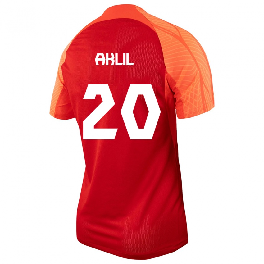 Herren Kanadische Lino Aklil #20 Orangefarben Heimtrikot Trikot 24-26 T-Shirt Belgien