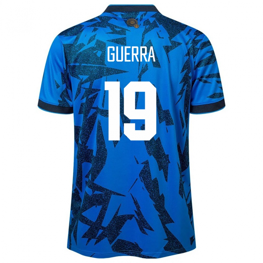 Homme Maillot Salvador Steven Guerra #19 Bleu Tenues Domicile 24-26 T-Shirt Belgique