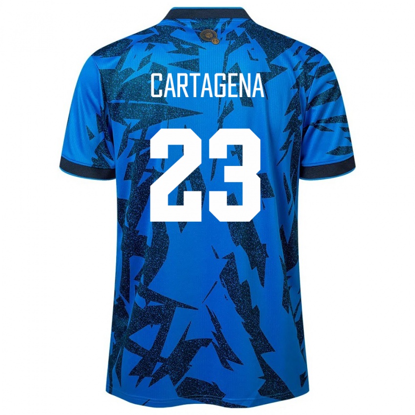 Herren El Salvador Melvin Cartagena #23 Blau Heimtrikot Trikot 24-26 T-Shirt Belgien