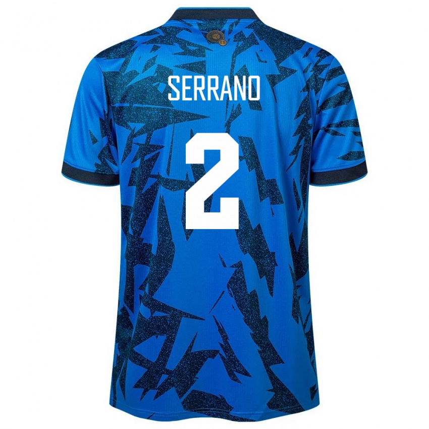 Homme Maillot Salvador Alejandro Serrano #2 Bleu Tenues Domicile 24-26 T-Shirt Belgique