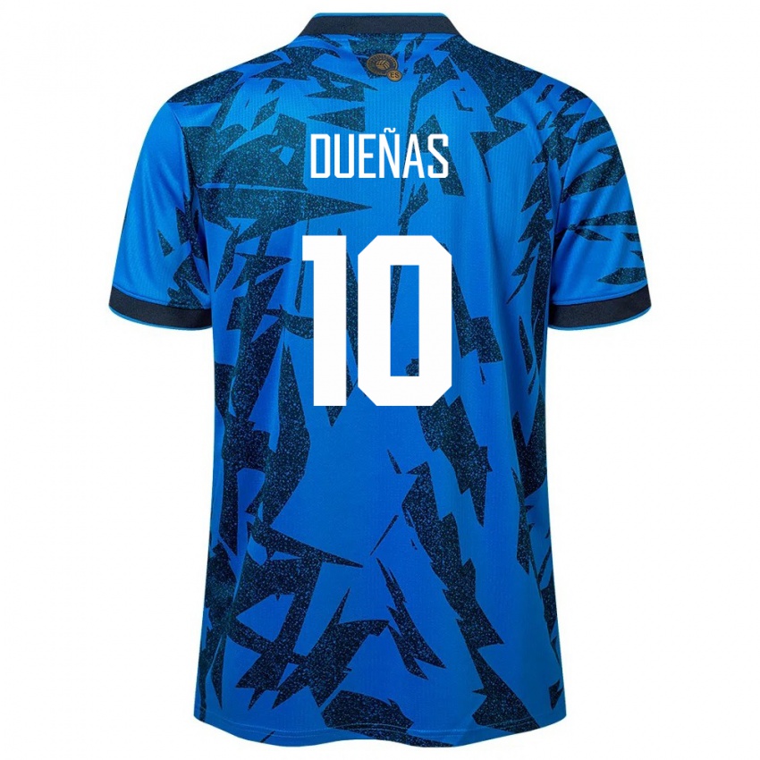 Homme Maillot Salvador Enrico Dueñas #10 Bleu Tenues Domicile 24-26 T-Shirt Belgique