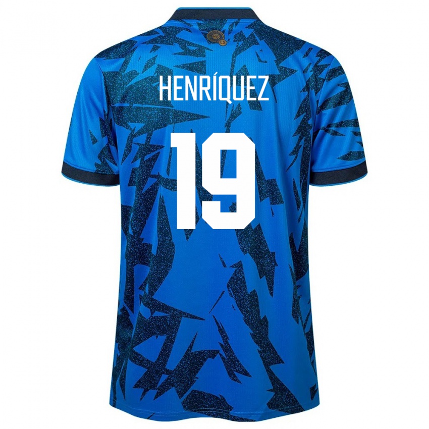Homme Maillot Salvador Alejandro Henríquez #19 Bleu Tenues Domicile 24-26 T-Shirt Belgique