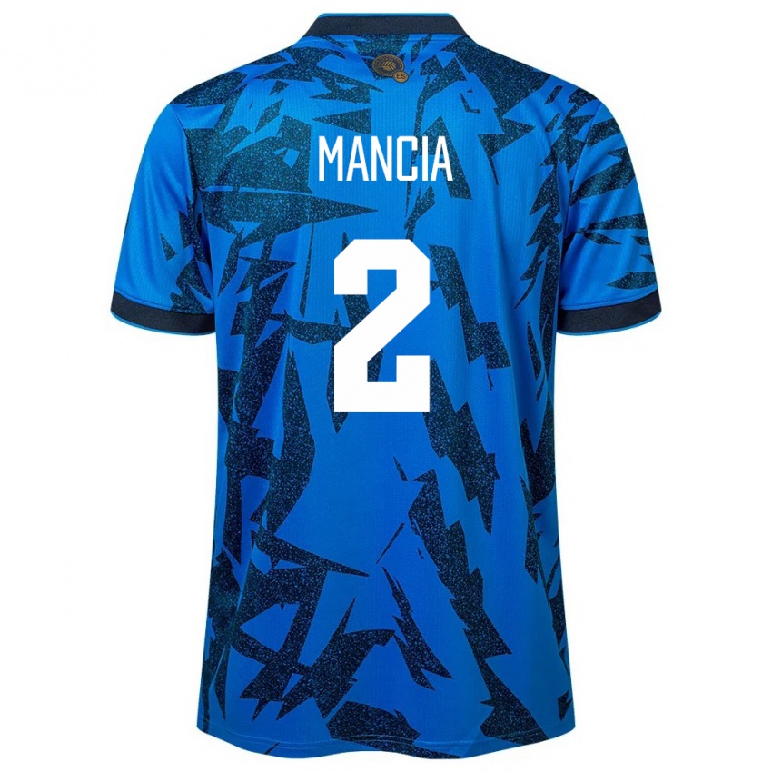 Homme Maillot Salvador Steven Mancia #2 Bleu Tenues Domicile 24-26 T-Shirt Belgique