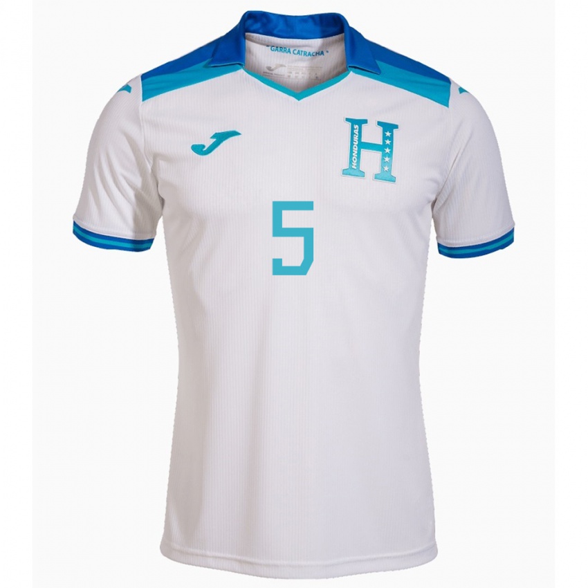 Heren Honduras Julián Martínez #5 Wit Thuisshirt Thuistenue 24-26 T-Shirt België