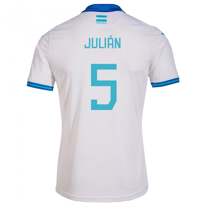 Herren Honduras Julián Martínez #5 Weiß Heimtrikot Trikot 24-26 T-Shirt Belgien