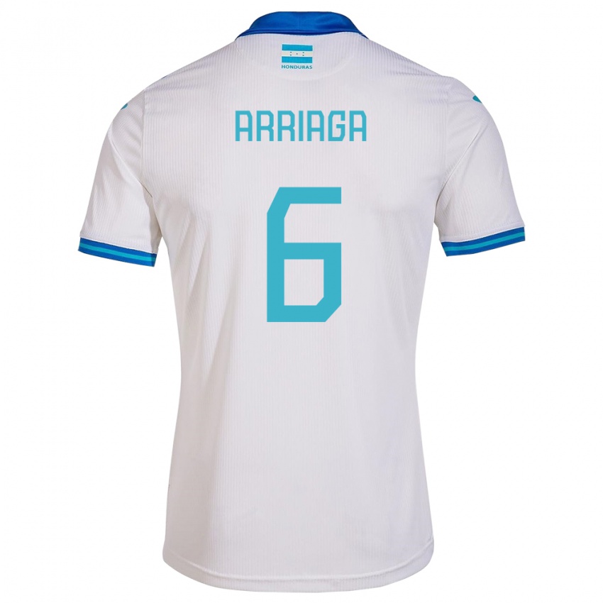 Herren Honduras Javier Arriaga #6 Weiß Heimtrikot Trikot 24-26 T-Shirt Belgien