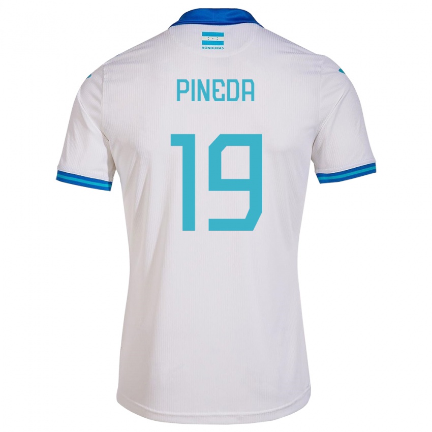 Heren Honduras Carlos Pineda #19 Wit Thuisshirt Thuistenue 24-26 T-Shirt België