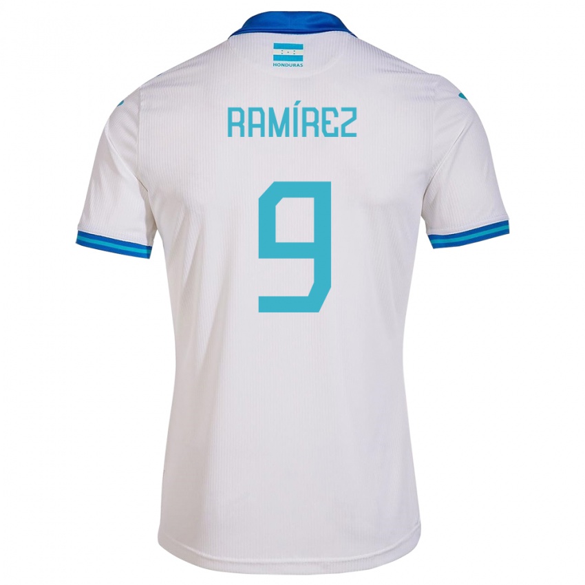 Heren Honduras Truimali Ramírez #9 Wit Thuisshirt Thuistenue 24-26 T-Shirt België