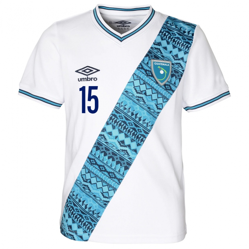 Herren Guatemala Marlon Sequén #15 Weiß Heimtrikot Trikot 24-26 T-Shirt Belgien