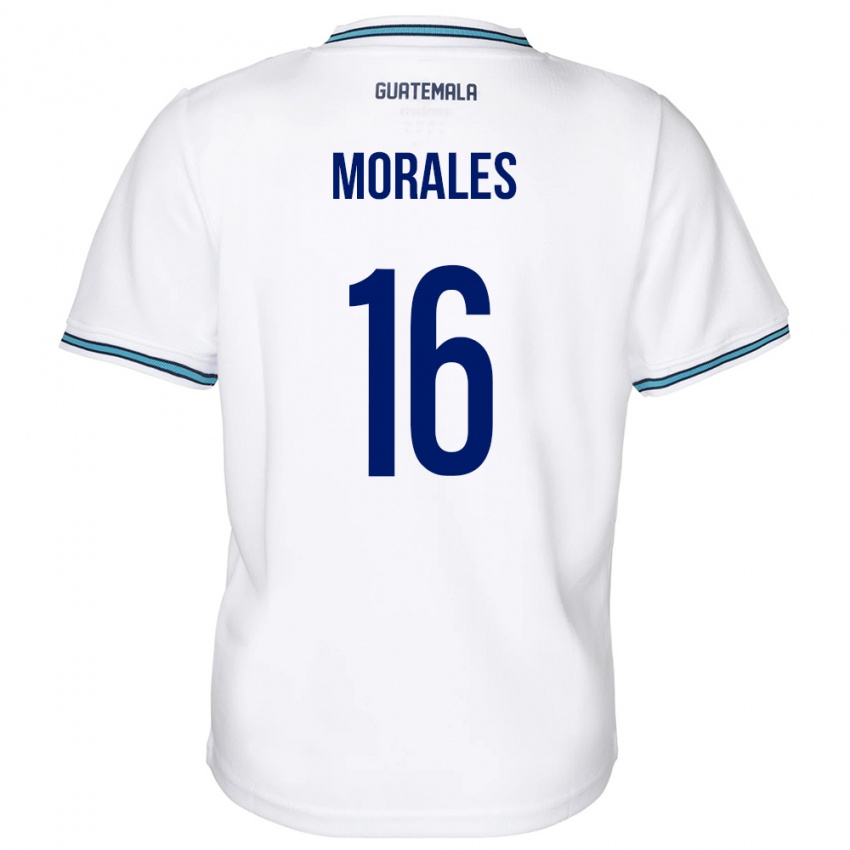Herren Guatemala José Morales #16 Weiß Heimtrikot Trikot 24-26 T-Shirt Belgien