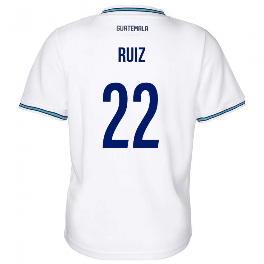 Herren Guatemala Kevin Ruiz #22 Weiß Heimtrikot Trikot 24-26 T-Shirt Belgien