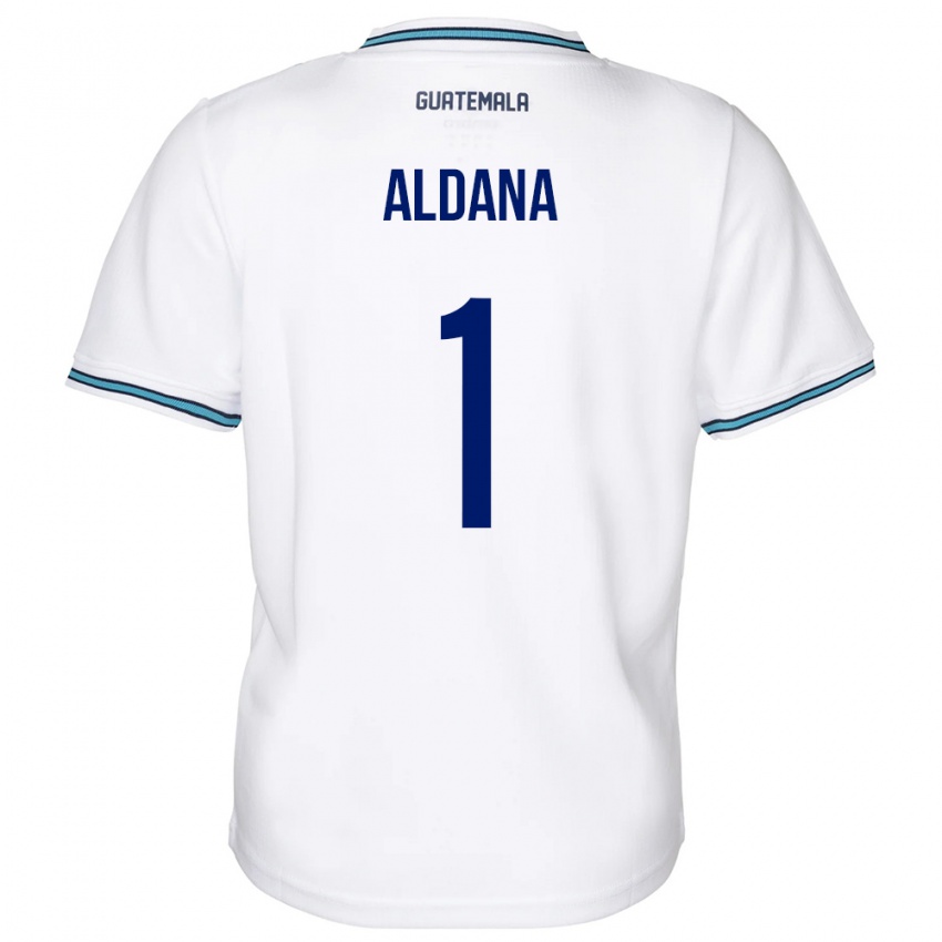 Herren Guatemala David Aldana #1 Weiß Heimtrikot Trikot 24-26 T-Shirt Belgien
