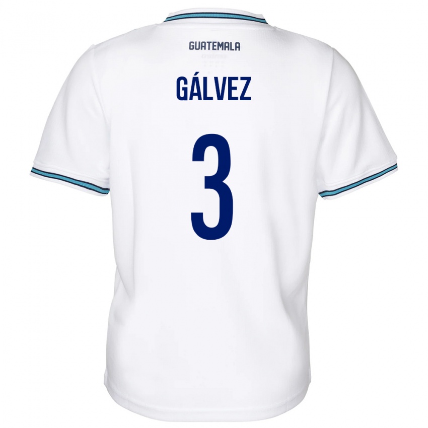 Herren Guatemala Fredy Gálvez #3 Weiß Heimtrikot Trikot 24-26 T-Shirt Belgien