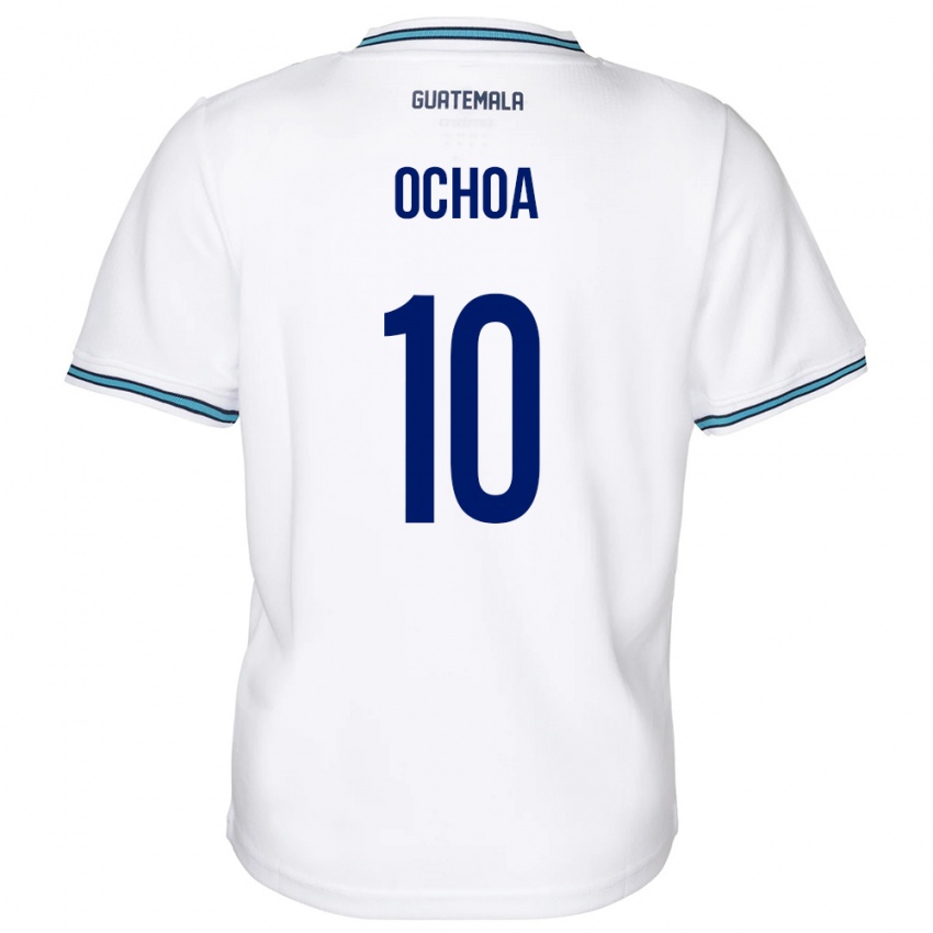 Herren Guatemala José Ochoa #10 Weiß Heimtrikot Trikot 24-26 T-Shirt Belgien