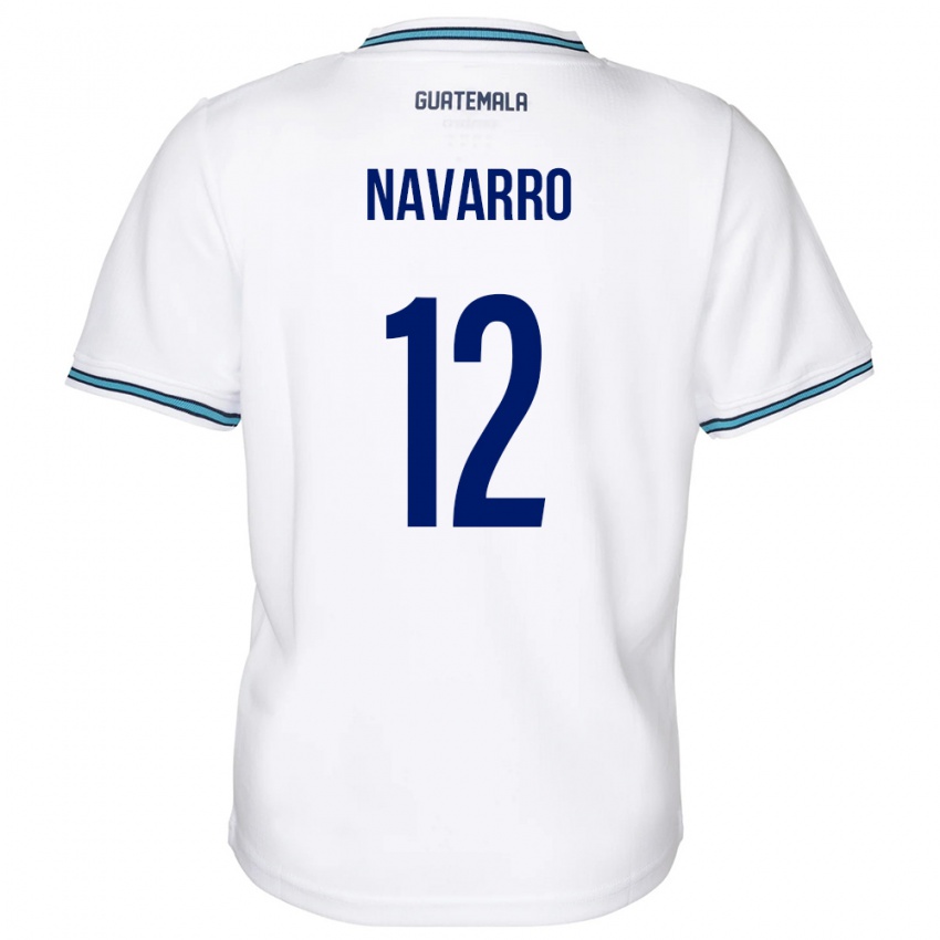 Herren Guatemala Kenderson Navarro #12 Weiß Heimtrikot Trikot 24-26 T-Shirt Belgien