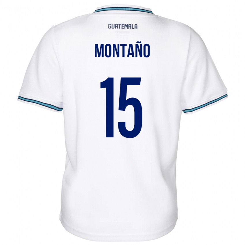 Herren Guatemala Figo Montaño #15 Weiß Heimtrikot Trikot 24-26 T-Shirt Belgien