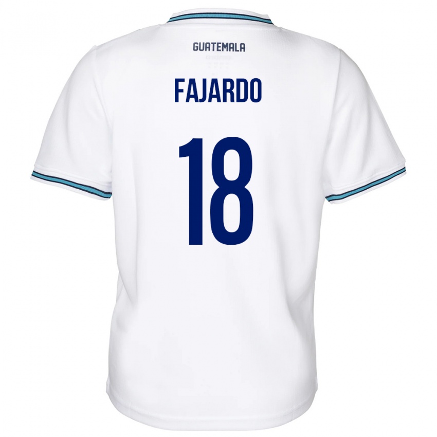 Herren Guatemala William Fajardo #18 Weiß Heimtrikot Trikot 24-26 T-Shirt Belgien