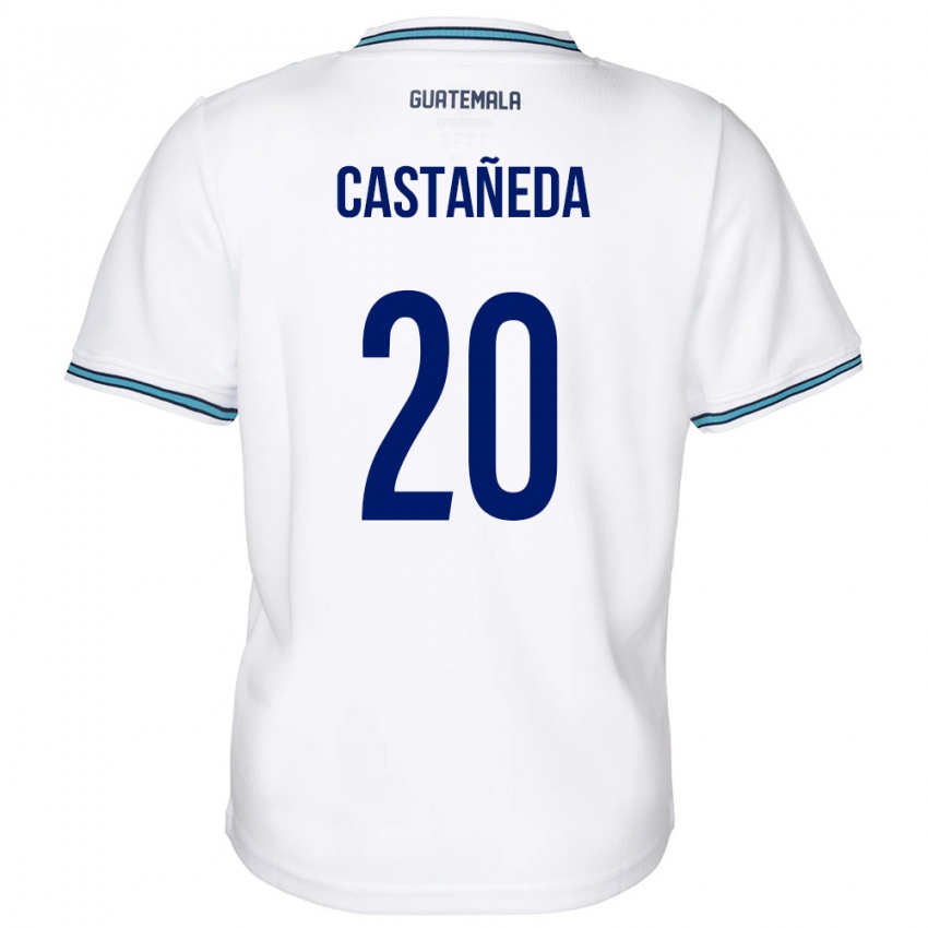 Herren Guatemala Brayam Castañeda #20 Weiß Heimtrikot Trikot 24-26 T-Shirt Belgien