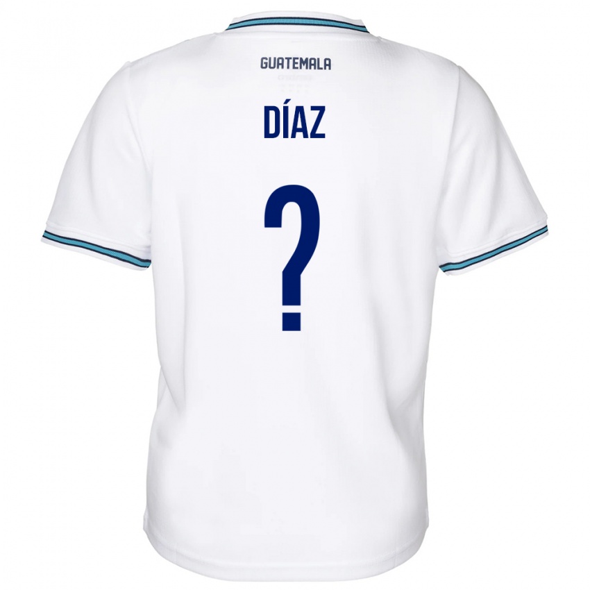 Herren Guatemala Hendryck Díaz #0 Weiß Heimtrikot Trikot 24-26 T-Shirt Belgien