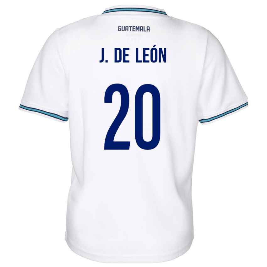 Herren Guatemala Jorge De León #20 Weiß Heimtrikot Trikot 24-26 T-Shirt Belgien