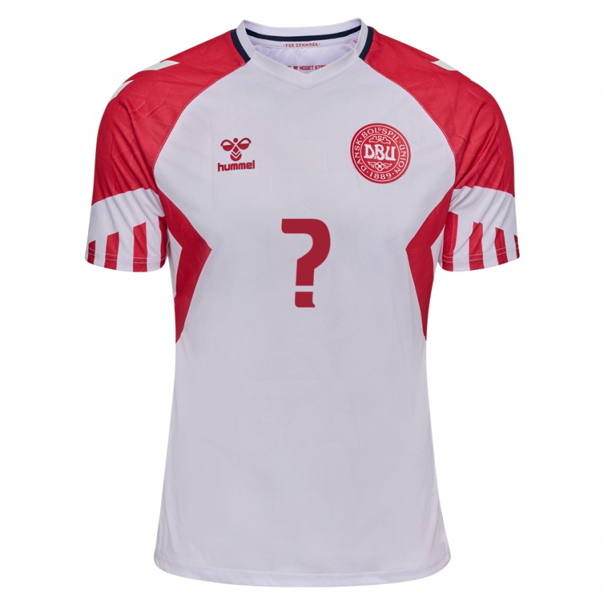 Herren Dänische William Faber #0 Weiß Auswärtstrikot Trikot 24-26 T-Shirt Belgien
